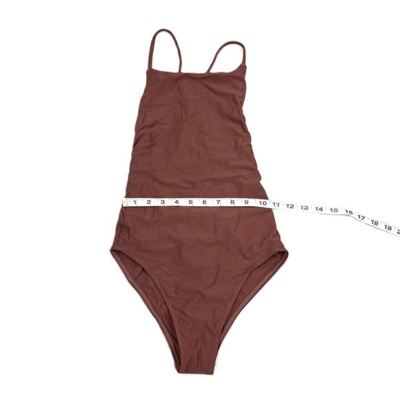 Women’s Open Back Tied Brown Leotard, Size S - Picture 5 of 8